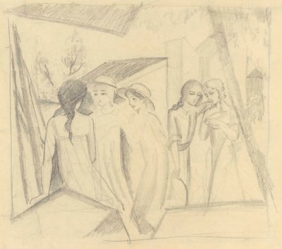 Five Girls on the Balcony by August Macke
